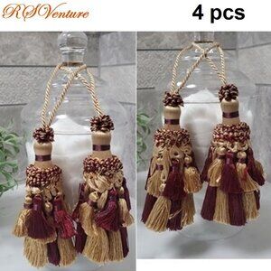4 Curtain, Accent, Decorative Key Tassel